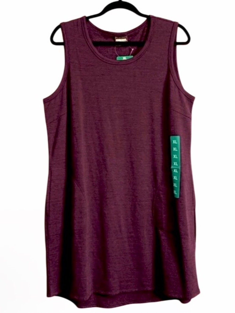 32 Degrees Cool Burgundy Space Dye Sweatshirt Dress